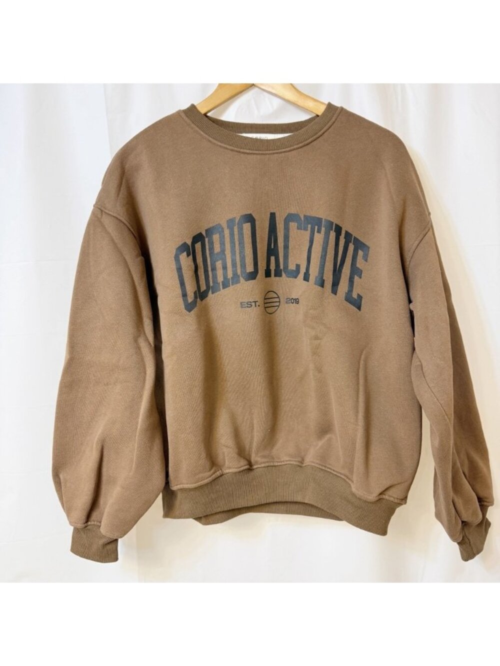 Corio Active Varsity Crew Chocolate Brown Small